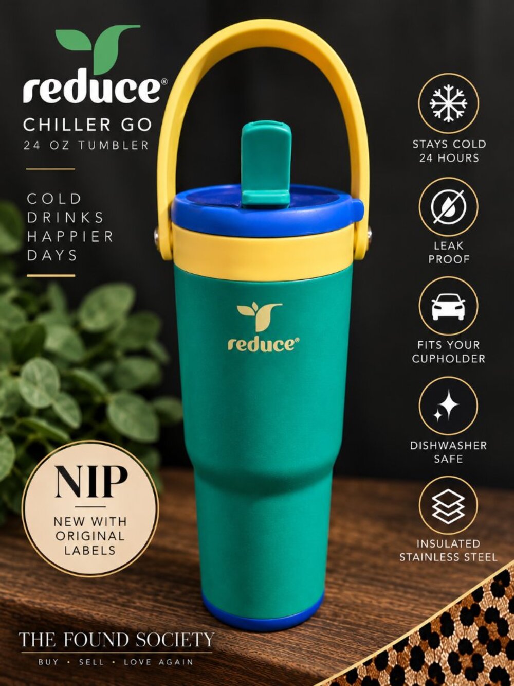 Reduce Chiller Go 24 Oz Field Day Tumbler NIP Leak Proof